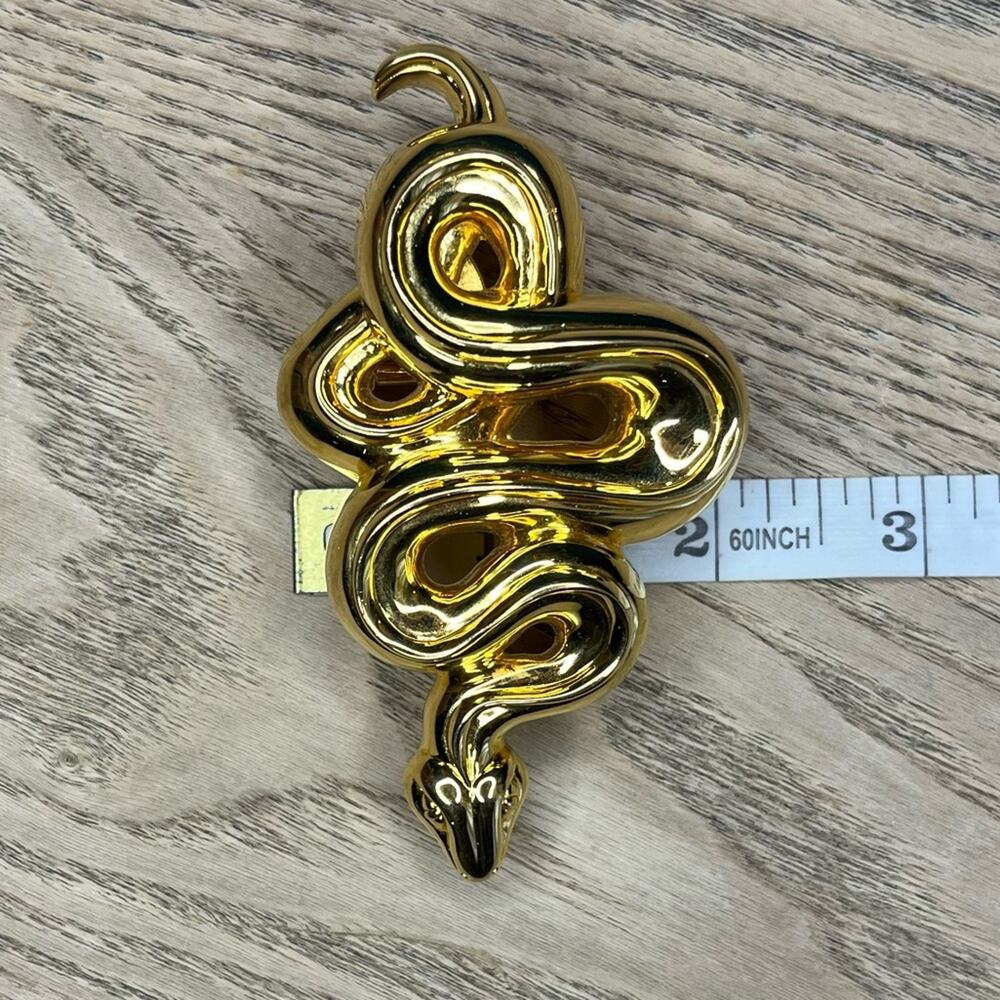 Kieselstein-Cord Snake Serpent Gold Art Bronze Buckle White Lizard Belt RARE - Picture 9 of 12